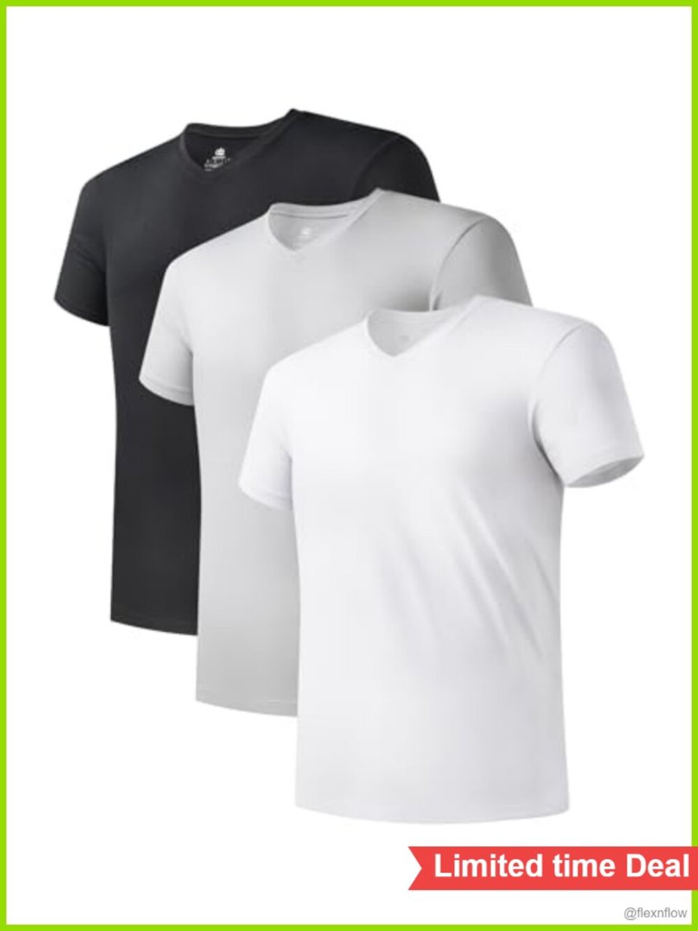 Men's Micro Modal Undershirts V-Neck Short Sleeve T-Shirt 3-Pack